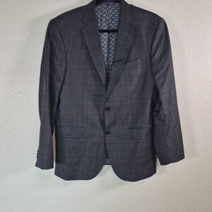 TED BAKER Men's Plaid Wool Sport Coat Blazer 40 S